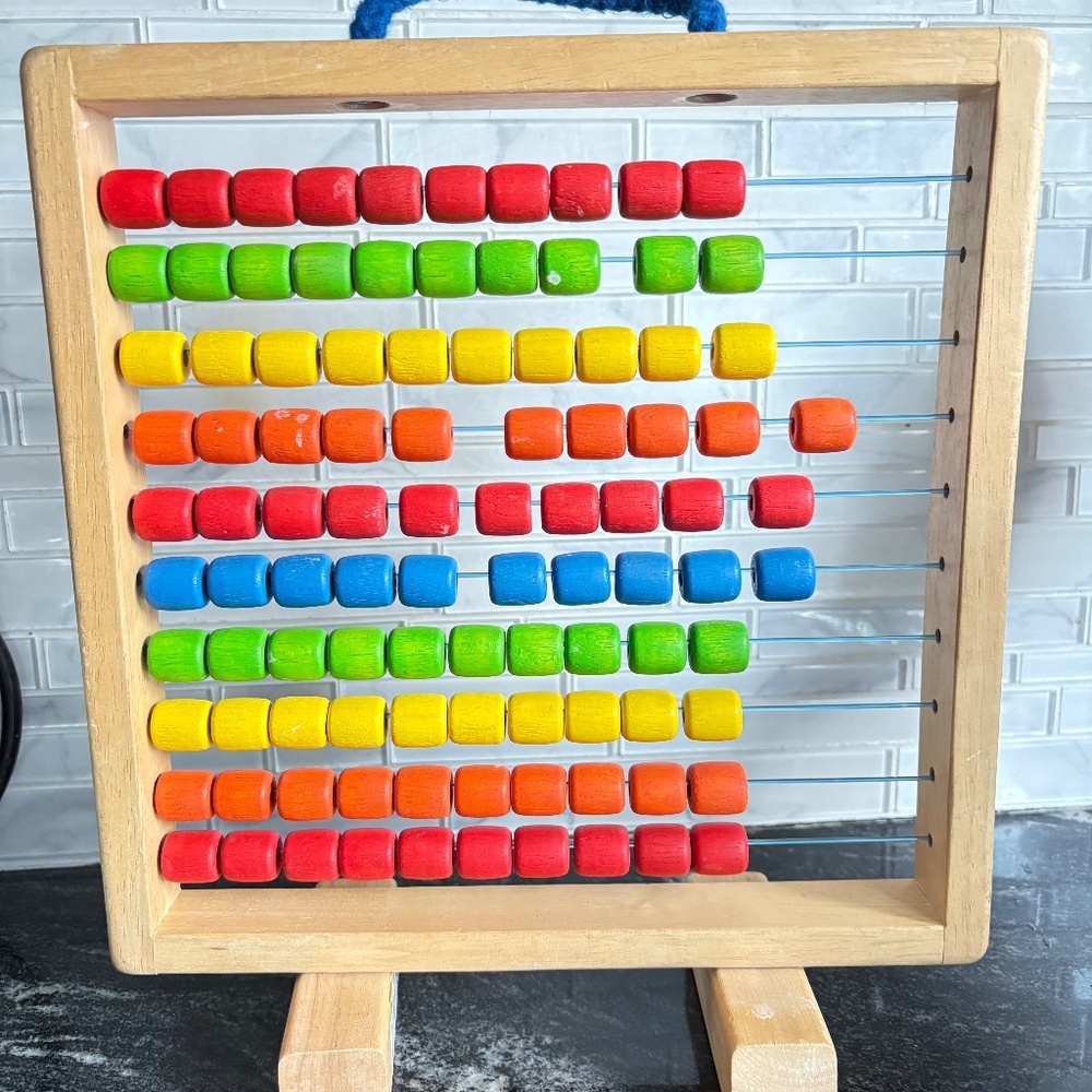 Plan toys abacus, wooden educational toy